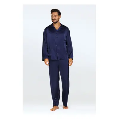 DKaren Man's Pyjamas Lukas Navy Blue