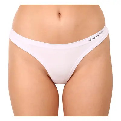 Women's thong Gina bamboo white