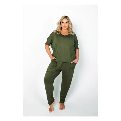 Women's Paramo set, short sleeves, long legs - khaki