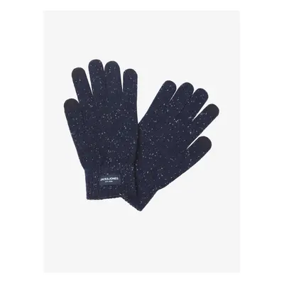 Dark blue men's brindle gloves Jack & Jones Cliff