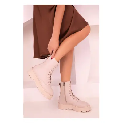 Soho Women's Beige Boots & Booties