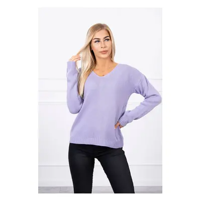 V-neck sweater purple