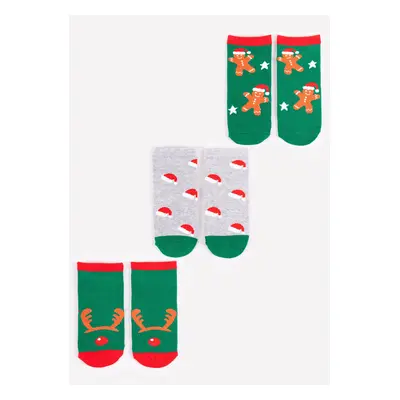 Yoclub Kids's Children's Christmas 3Pack Socks SKA-X013B-AA00