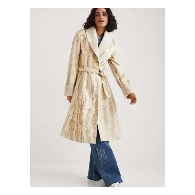 Beige Women Patterned Coat Desigual Marvelous - Women