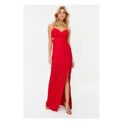 Trendyol Red Woven Evening Dress & Graduation Dress