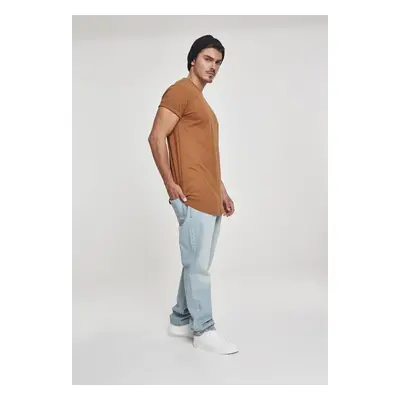 Shaped long caramel T-shirt