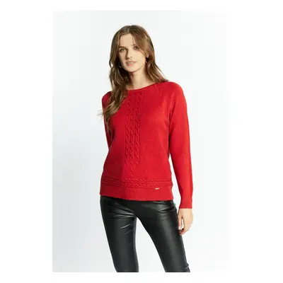 MONNARI Woman's Jumpers & Cardigans Women's Sweater With Braid Weave