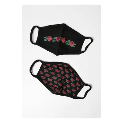 Roses Face Mask Pack Black