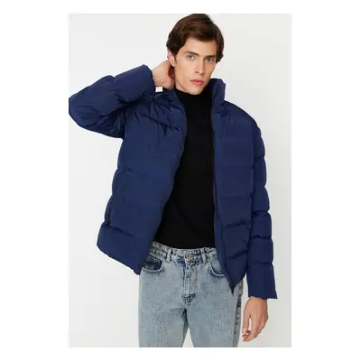 Trendyol Navy Blue Regular Fit Wind Resistant Puffer Winter Coat