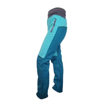 Women's softshell trousers insulated - kerosene-turquoise