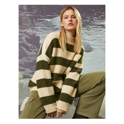 Koton Şahika Ercümen X Cotton - Turtleneck Knit Oversize Sweater