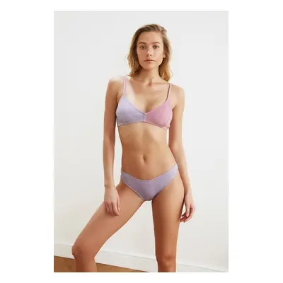 Trendyol lila fényes bikini alsó