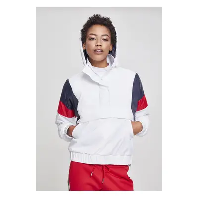 Women's 3-Tone Padded Tug Jacket White/Navy/Fiery Red