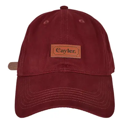 Elegant Bordeaux curved cap with patch