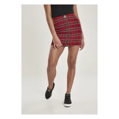 Women's short plaid skirt red/bl