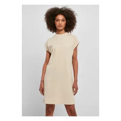 Women's Turtle Extended Shoulder dress beige