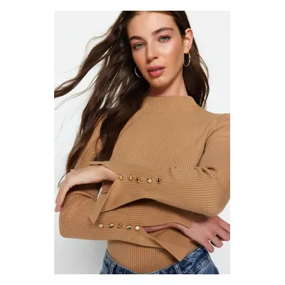 Trendyol Camel End Detailed Knitwear Sweater