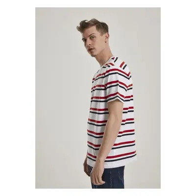 Yarn Dyed Skate Stripe Tee White/Red/Midnightnavy