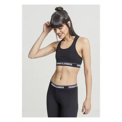 Women's bra with logo black