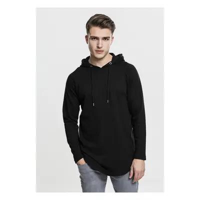 Long Color Terry Hoody Black