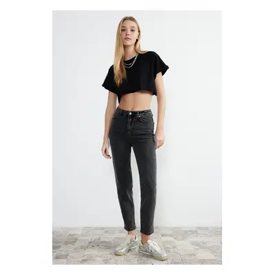 Trendyol Black High Waist Slim Mom Jeans