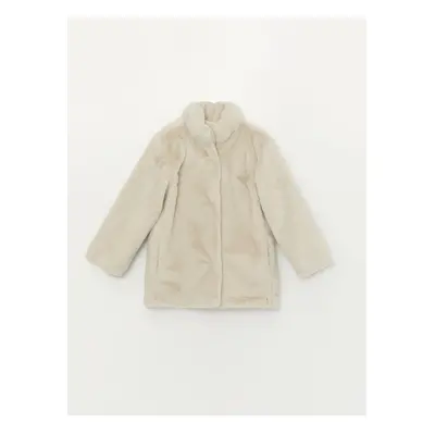 LC Waikiki High Neck Girls Plush Coat