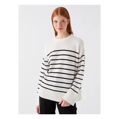 LC Waikiki Crew Neck Striped Long Sleeve Women's Knitwear Sweater