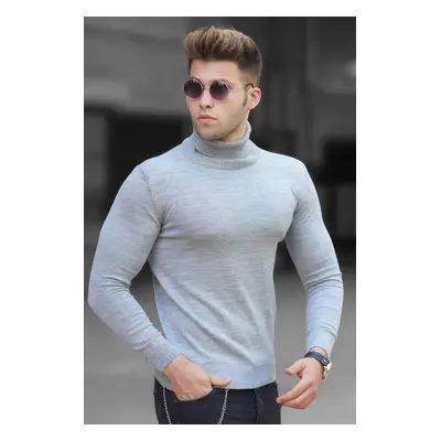 Madmext Gray Turtleneck Sweater