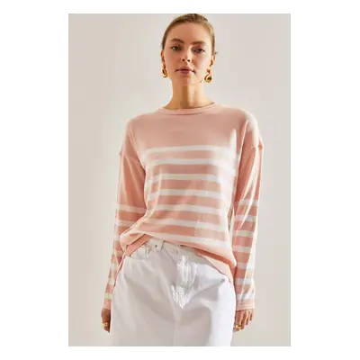 Bianco Lucci Women's Striped Sweater