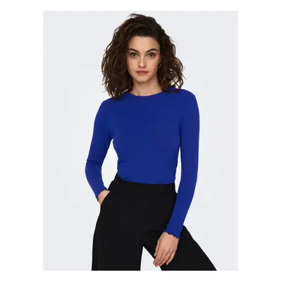 Dark blue womens basic T-shirt ONLY Lamour - Women