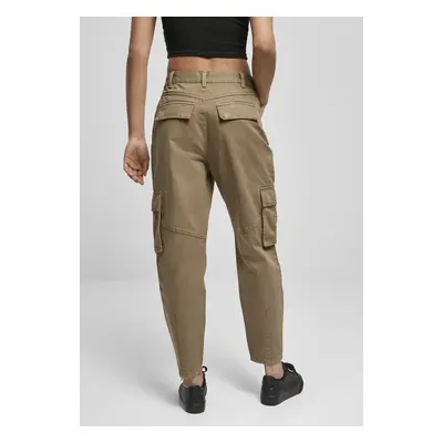 Women's Ballon Fit Cargo Twill Pants in Khaki