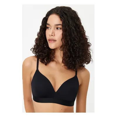 Trendyol Black Micro Rope Strap Non-wired Covered Knitted Bra