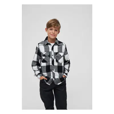 Children's plaid shirt white/black