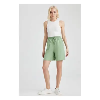 DEFACTO High Waist Short Leg Viscose Shorts