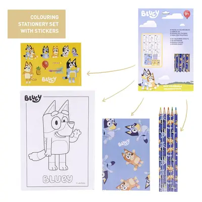 STATIONERY SET COLOREABLE BLUEY