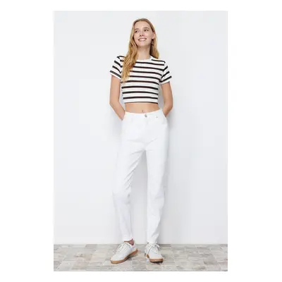 Trendyol White High Waist Mom Jeans