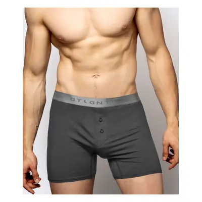 Men's classic boxer shorts with buttons ATLANTIC - dark gray