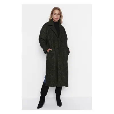 Trendyol Khaki Oversize Premium Wool Cachet Coat