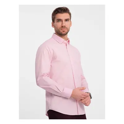 Ombre REGULAR cotton classic shirt - light pink