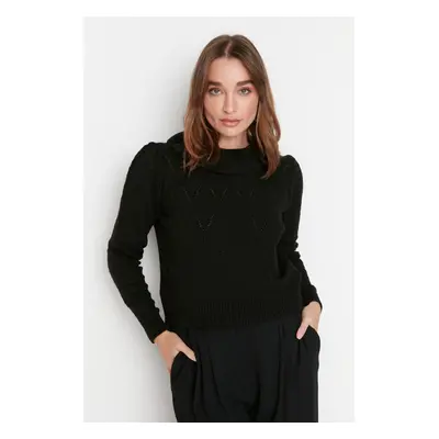 Trendyol Black Collar Detailed Knitwear Sweater