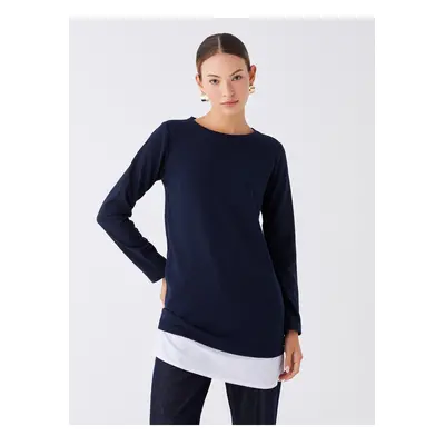 LC Waikiki Women's Crew Neck Straight Long Sleeve Tunic