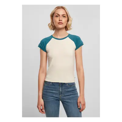 Women's Organic Stretch Short Retro Baseball T-Shirt Whitesand/Jasper