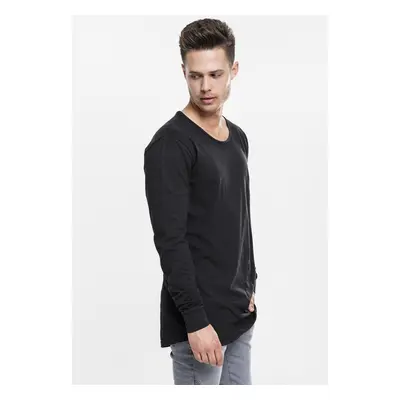 Long Shaped Fashion L/S T-Shirt Black