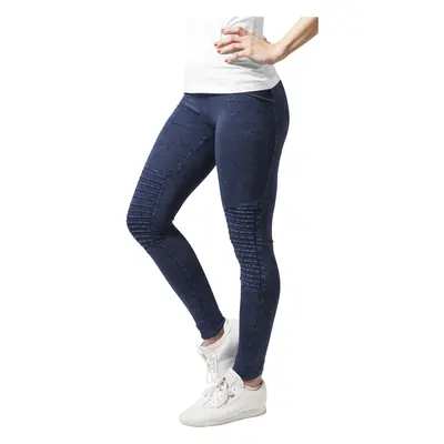 Women's Jersey Denim Leggings - Blue