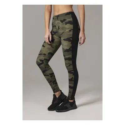 Women's Camo Leggings Stripe woodcamo/blk