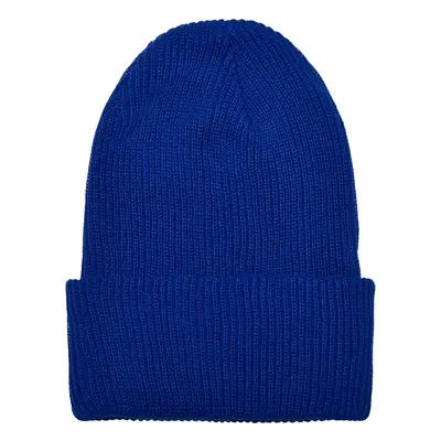 Cap made of recycled yarn, ribbed knit Royalblue