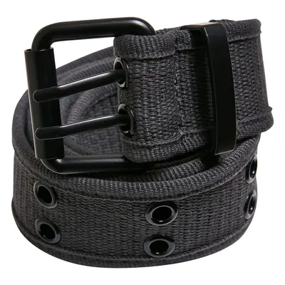 Canvas belt with double thorn buckle grey