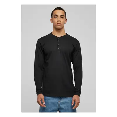 Henley L/S Basic T-Shirt Black