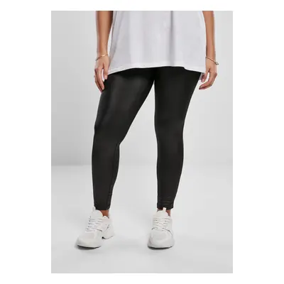 Women's Synthetic Leather Leggings Black