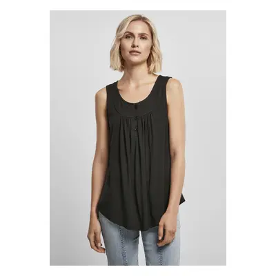 Women's viscose top with buttons in black